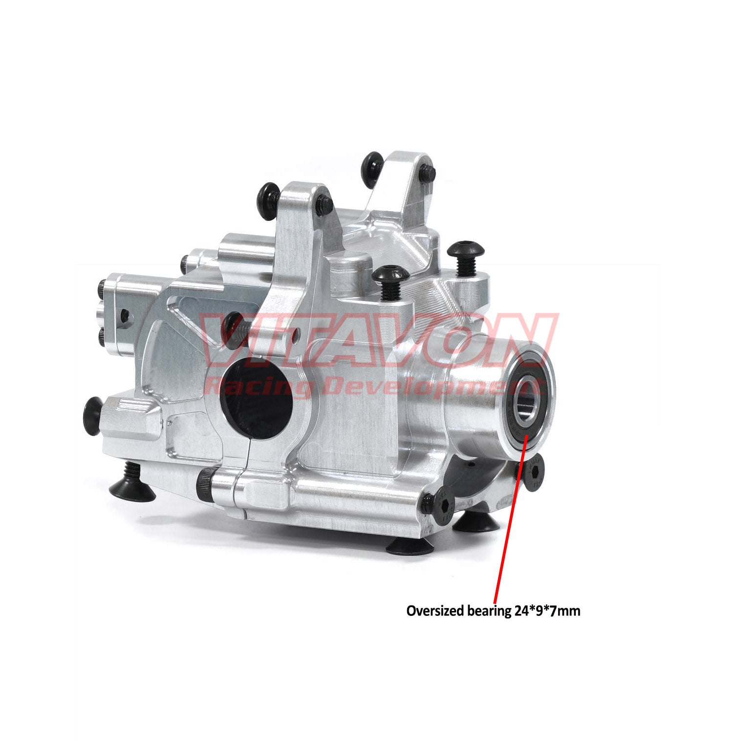 VITAVON CNC Alu7075 Front Bulkhead Diff Gear Box for Losi 1/5 5ive-T 2.0 5B LOSB2541