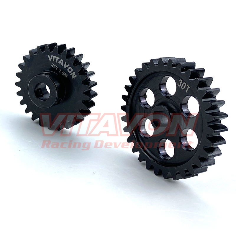 VITAVON CNC HD Steel 45# Pinion Spur Gear 25/30T 1.5 Mod for Kraton / Outcast 8S