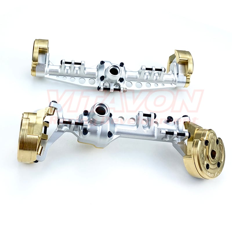 VITAVON (alu#7075+Brass) Front&Rear axle housing set for Axial SCX10 III