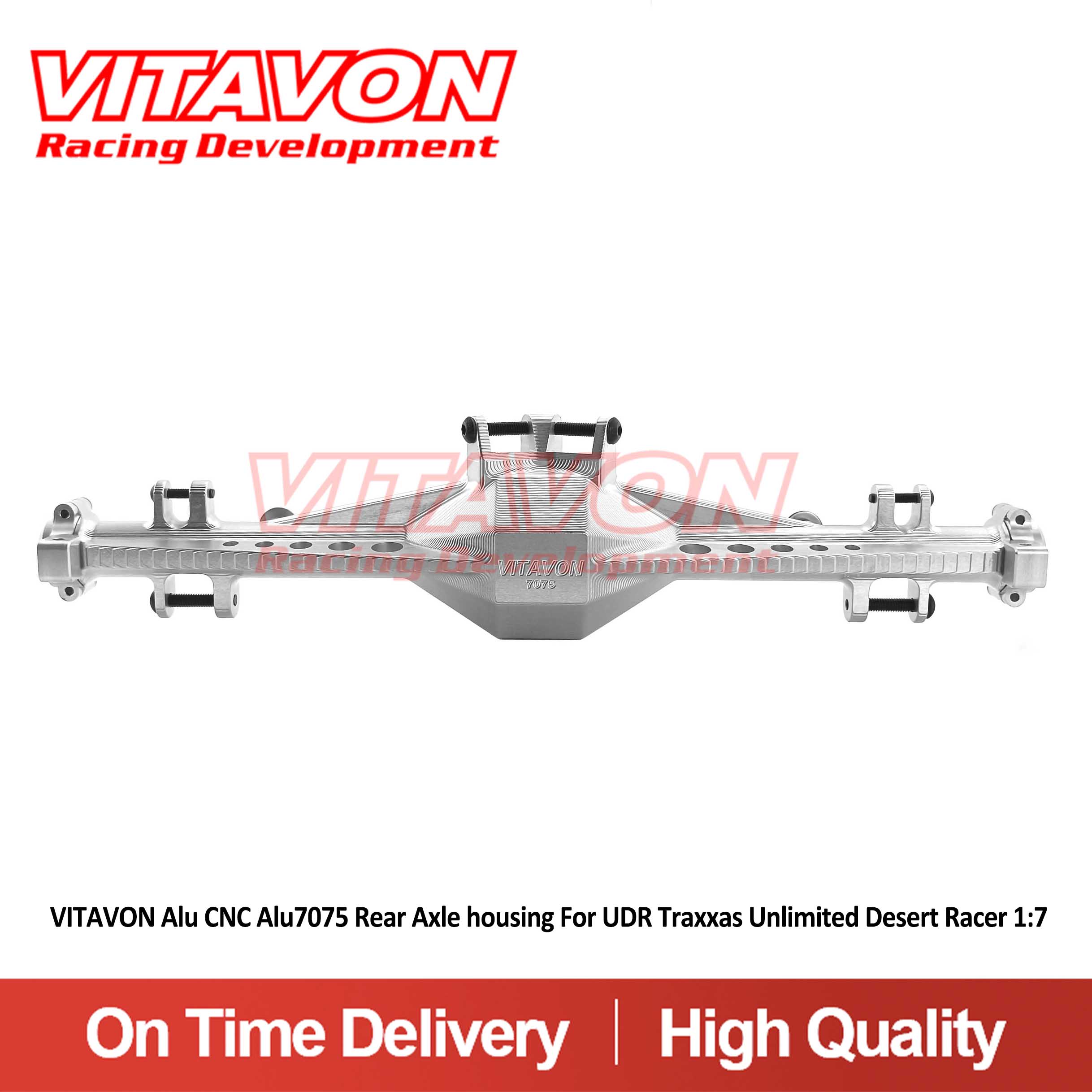Bras Supérieurs De Suspension En Aluminium CNC BeaxTurbo Pour Traxxas UDR 1/7 - Argent #7075