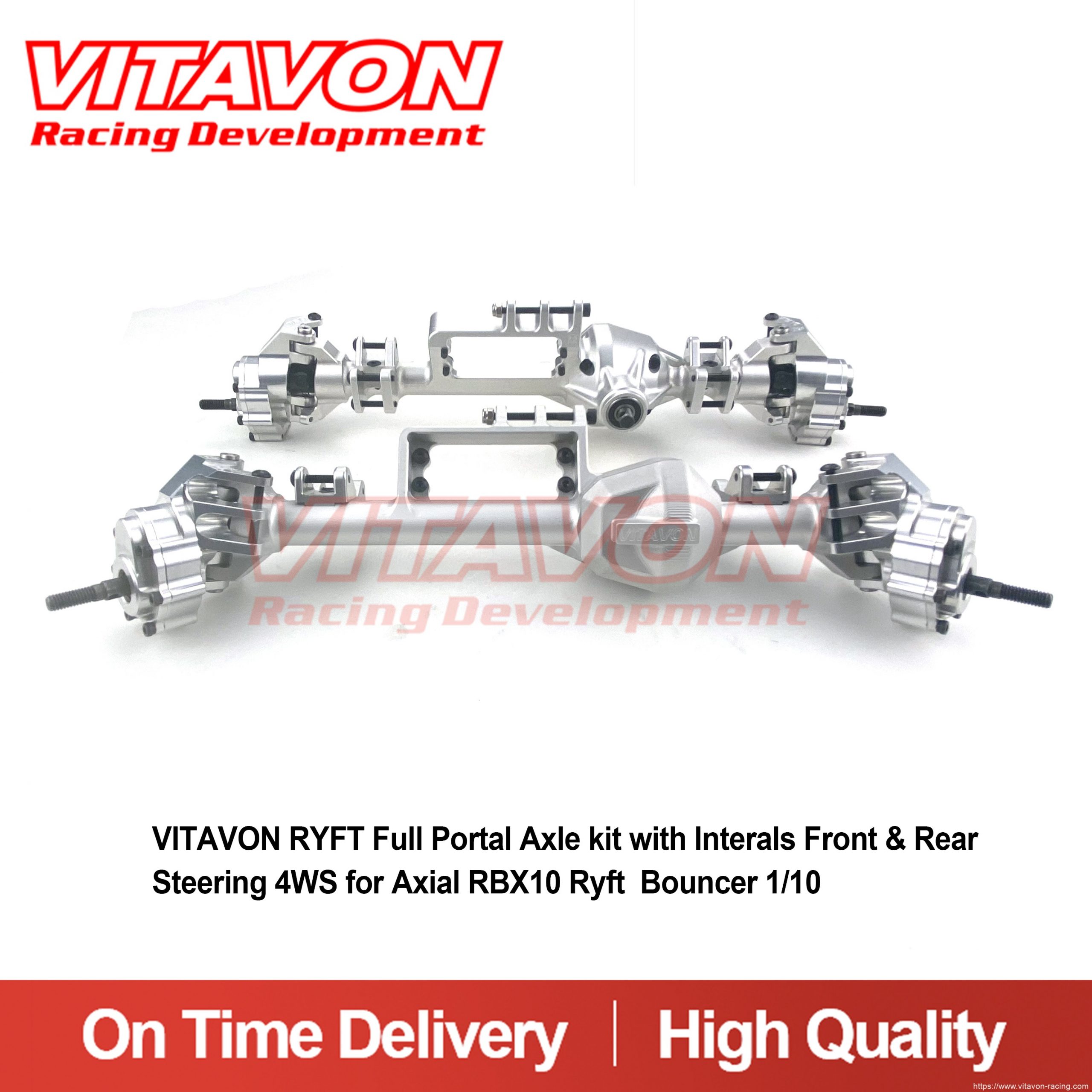 VITAVON RYFT Full Portal Axle kit with Interals Front & Rear Steering 4WS for Axial RBX10 Ryft  Bouncer 1/10