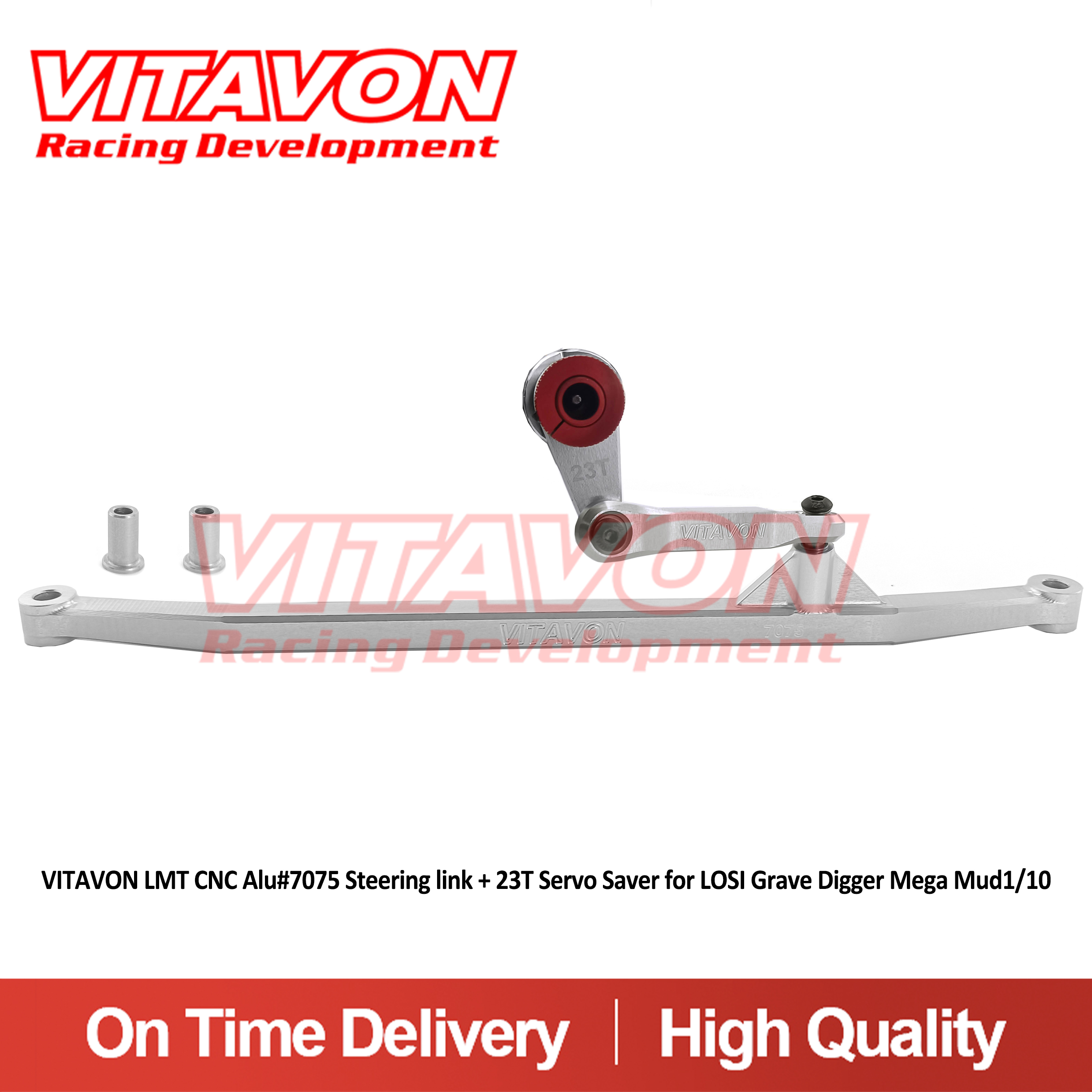VITAVON LMT CNC Alu#7075 Steering link + 23T Servo Saver for LOSI  LMT 1.0 LMT 2.0 1/8