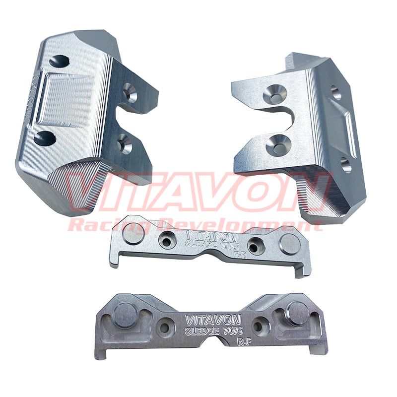 VITAVON CNC Alu#7075 Front Rear Bumper Tie Bar Mount set for Traxxas Sledge