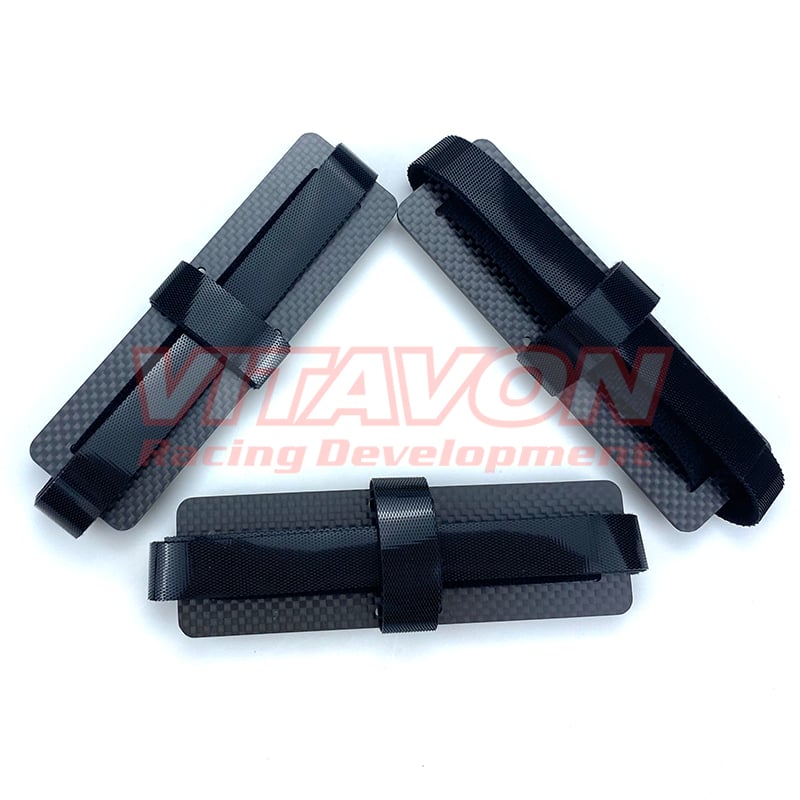 VITAVON Alu Stand & Carbon Fiber Battery Tray & Straps Set for Axial SCX6 Jeep Wrangler Trail Honcho 1/6