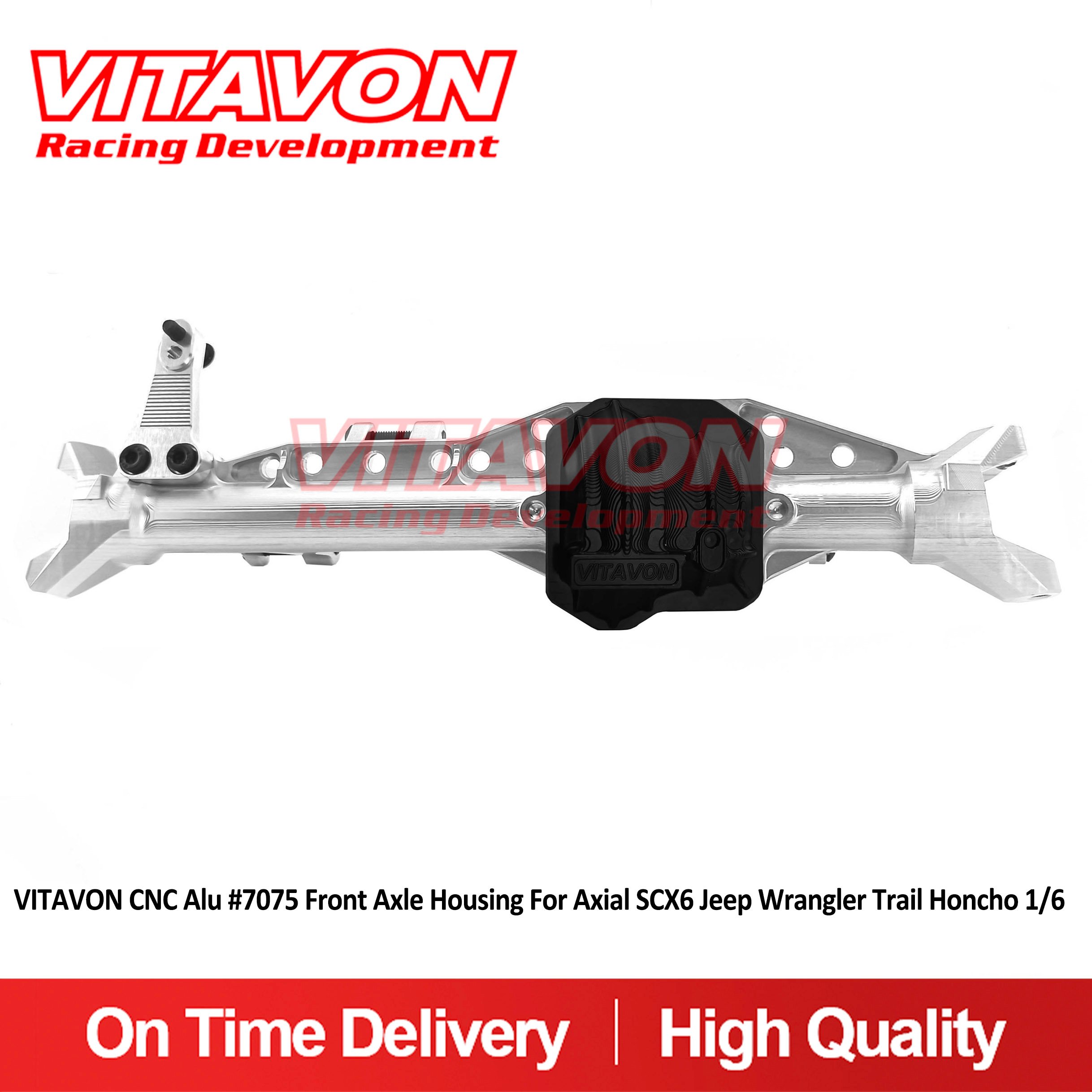 VITAVON CNC Alu #7075 Front Axle Housing for Axial SCX6 Jeep Wrangler Trail Honcho 1/6