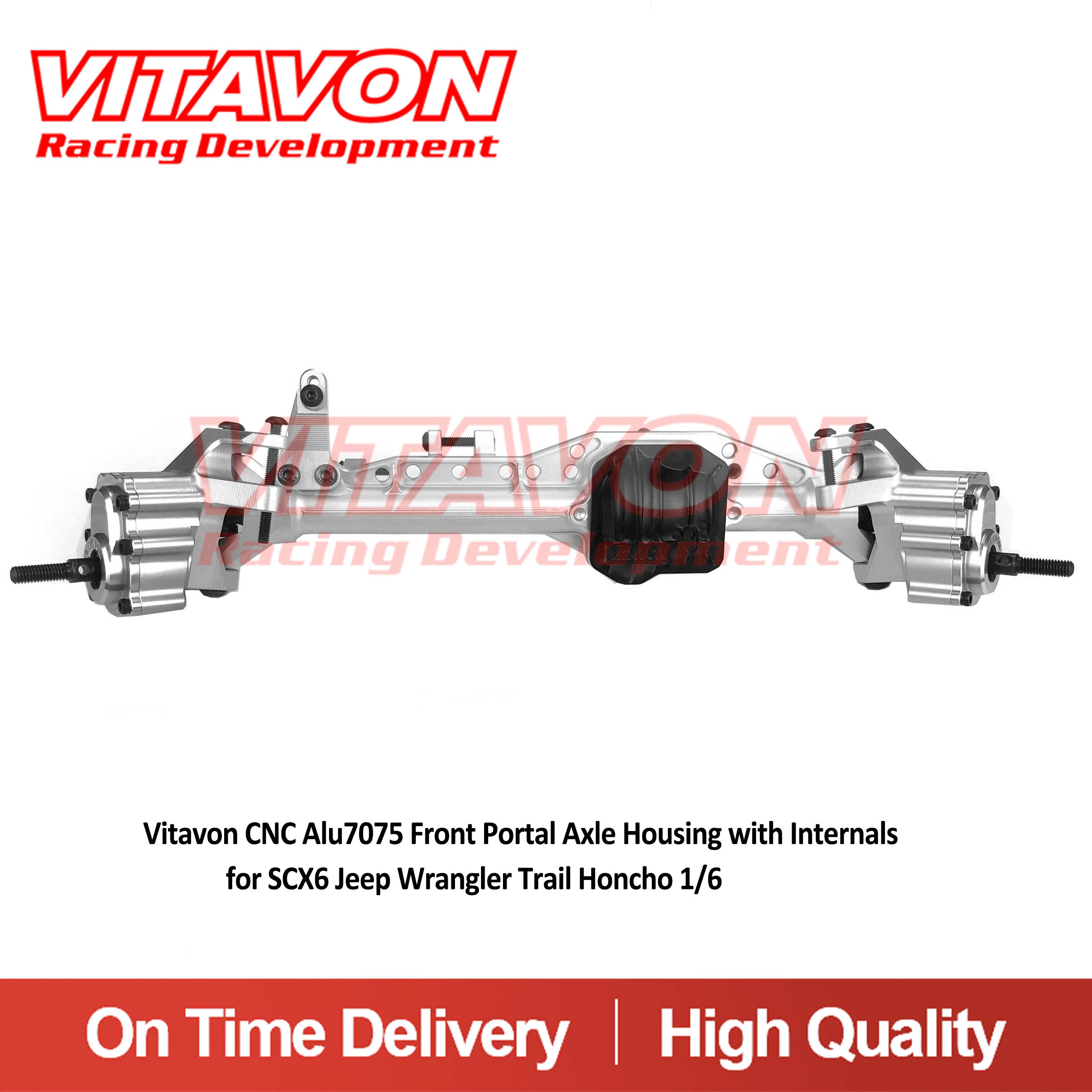 Vitavon CNC Alu7075 Front Portal Axle Housing with Internals for SCX6 Jeep Wrangler Trail Honcho 1/6