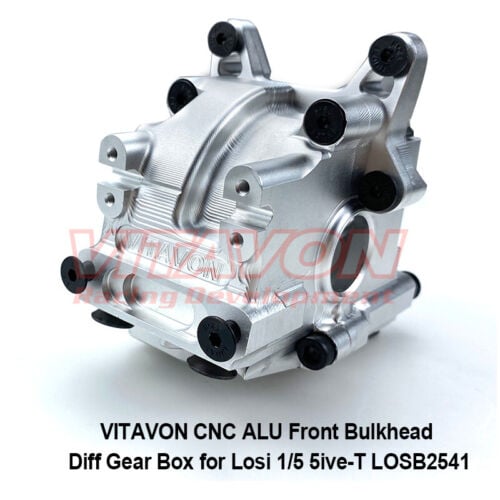 VITAVON CNC ALU Front Bulkhead Diff Gear Box for Losi 1/5 5ive-T 5B LOSB2541