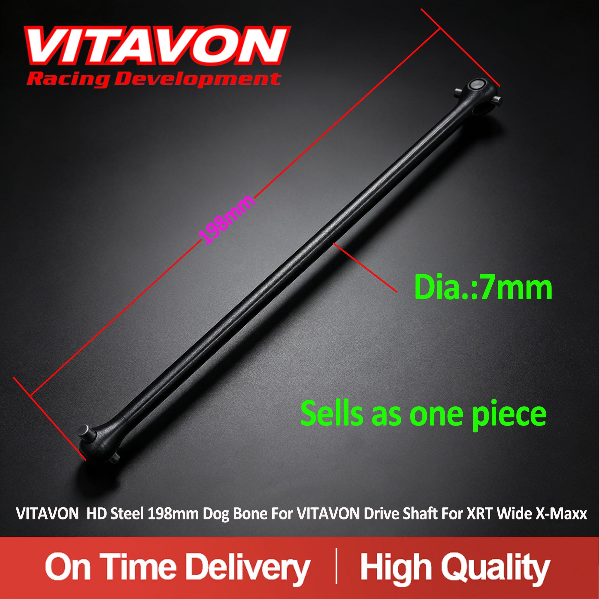 VitavonVITAVON HD Steel Wider+30mm CVD shaft set for Wide X-MAXX
