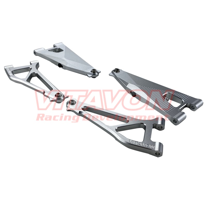 VITAVON CNC aluminum  Front Upper/Lower Suspension Arm Set LOS234004 for Losi Baja Rey 1:10,Losi RZR