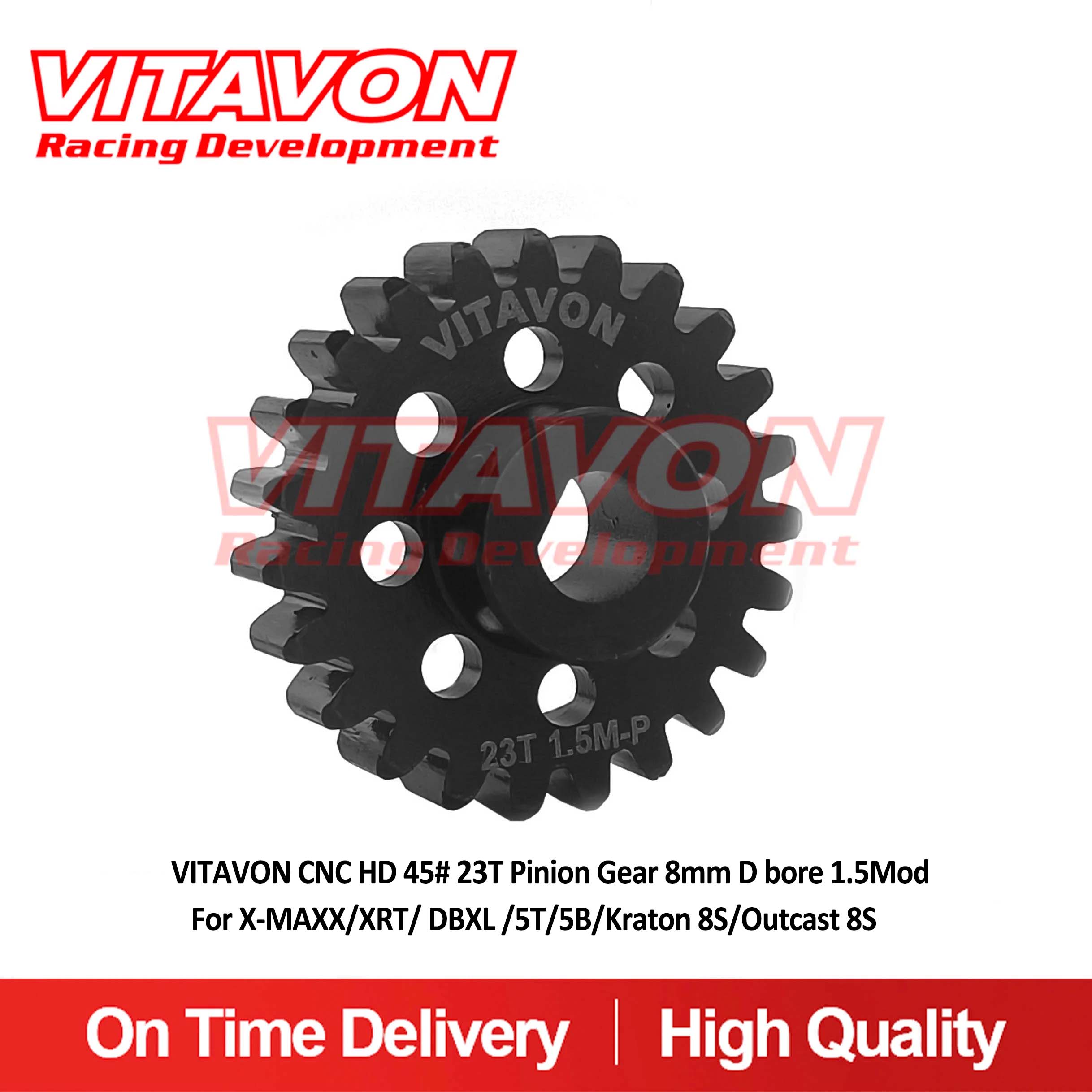 VitavonVITAVON CNC HD Steel 45# Pinion Spur Gear 20/30T 25/25T 25