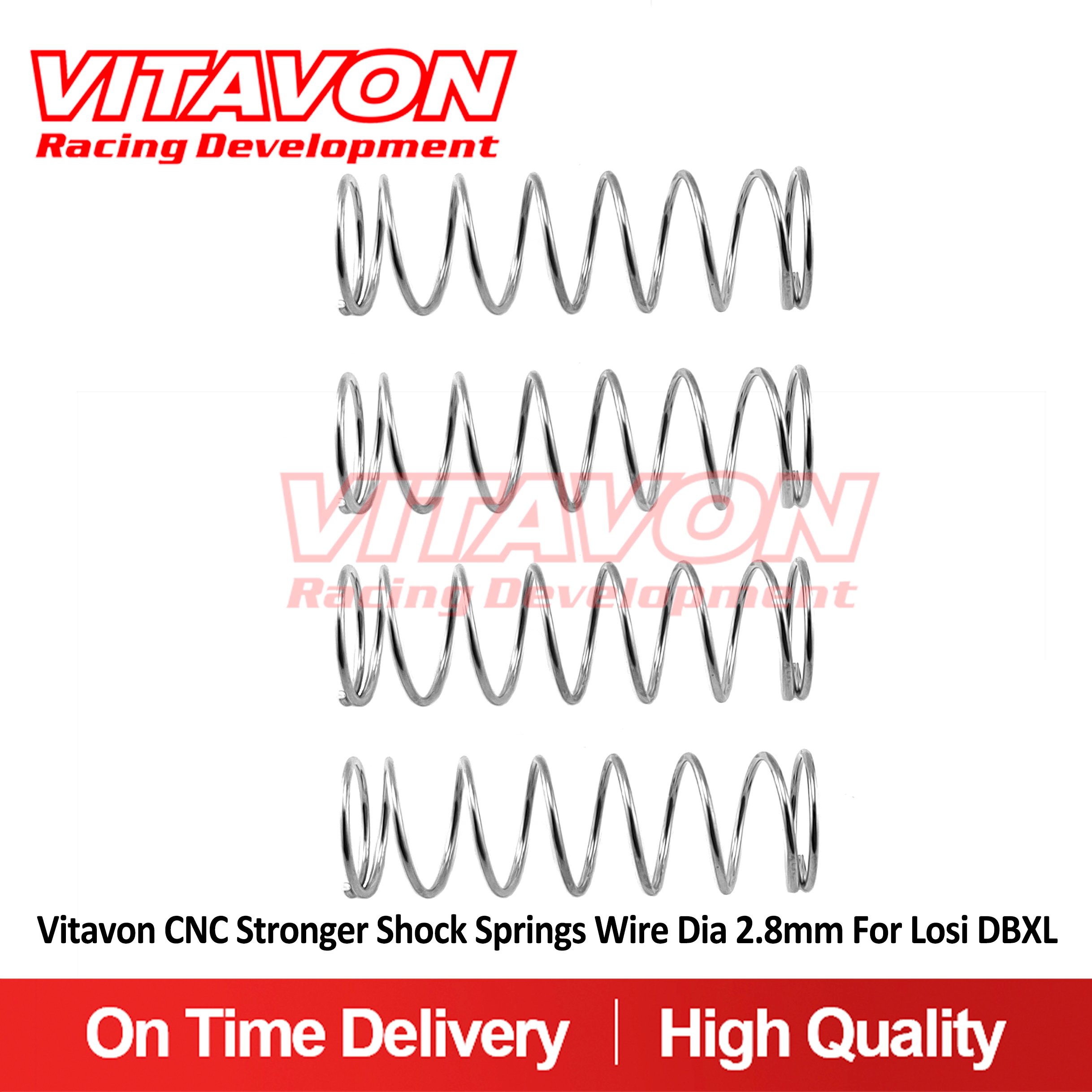 Vitavon CNC Stronger Shock Springs Wire Dia 2.8mm for Losi DBXL