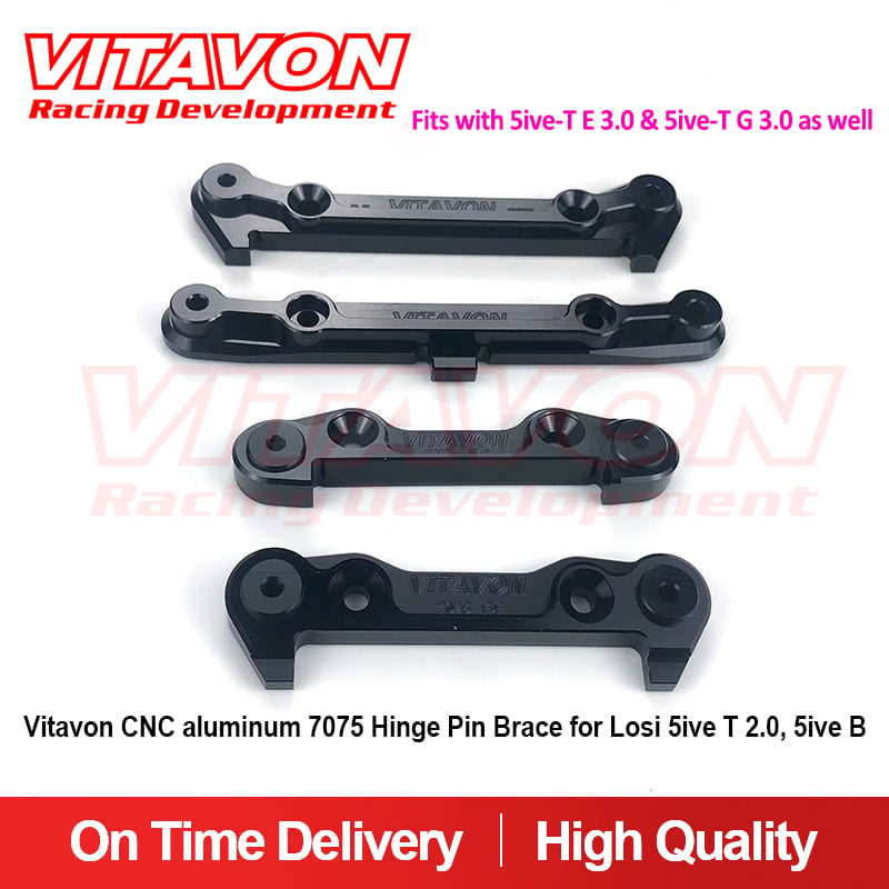 Vitavon CNC Aluminum 7075 Hinge Pin Brace for Losi 5ive T 2.0 5ive-T E 3.0  5ive B 5ive-T G 3.0 1/5