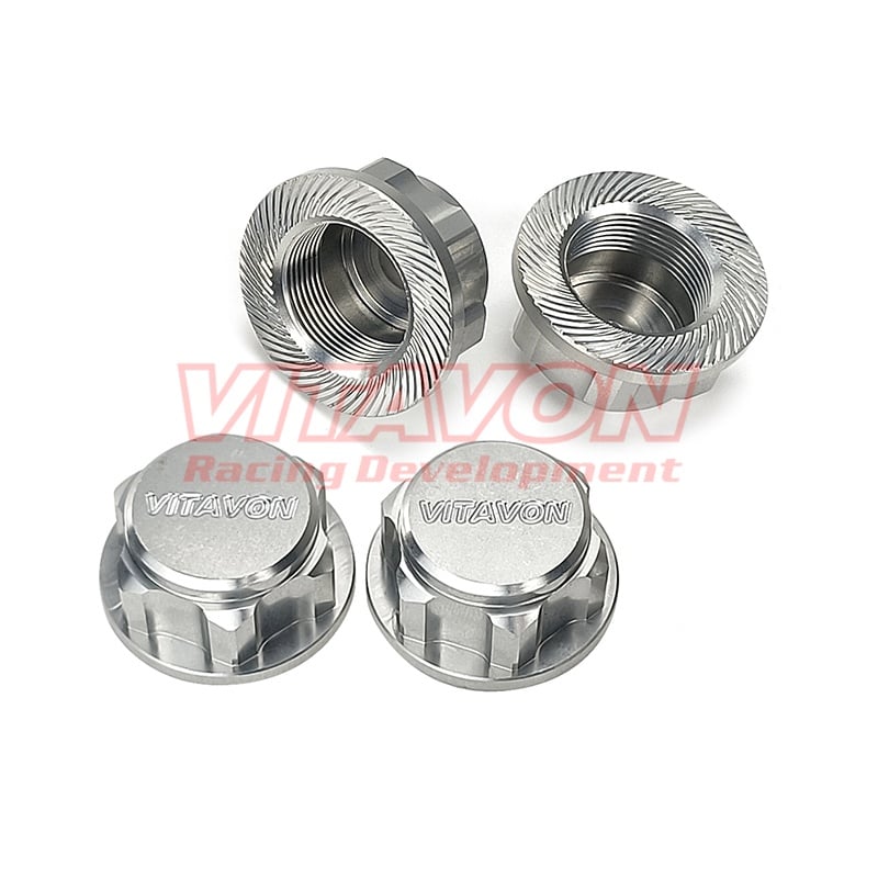 Vitavon Aluminum CNC 7075 Wheel Nut 24MM For Arrrma Kraton 8S 1/5 ARA310929