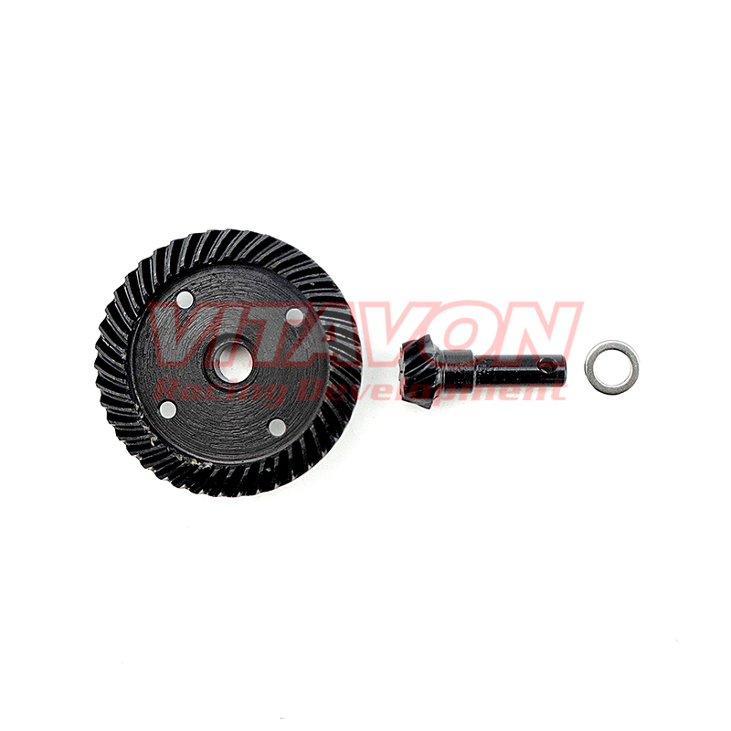 VITAVON CNC HD Steel 43/10T Front Rear Diff Gear Spiral Cut Pinion Ring Gear for Sledge