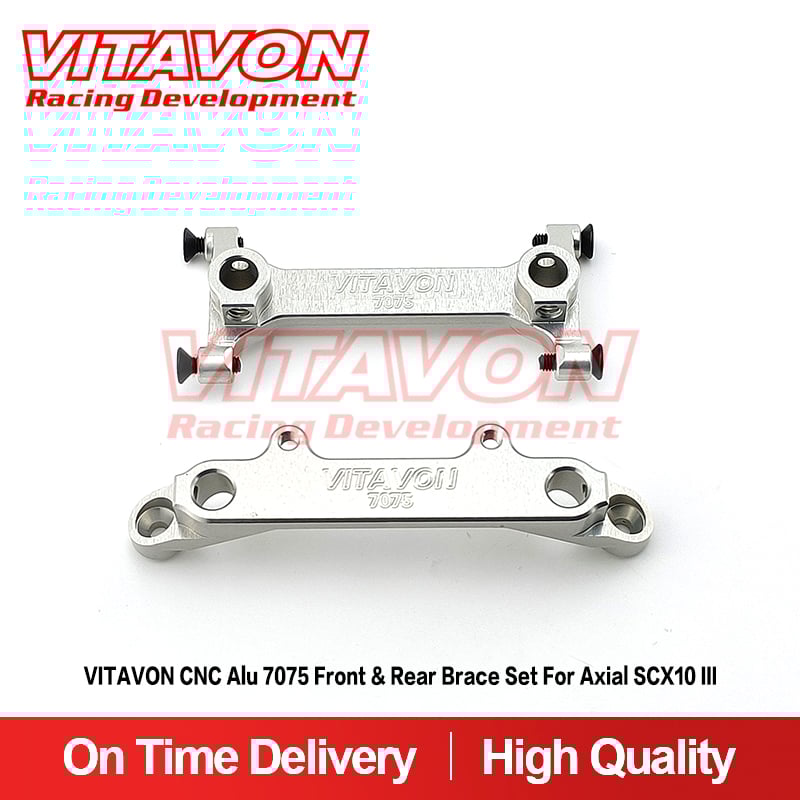 VITAVON CNC Alu 7075 Front & Rear Brace Set for Axial SCX10 III