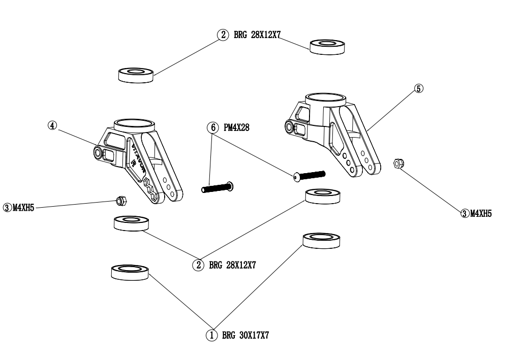 Vitavon Kraton 8S CNC aluminum7075 rear hub V2 for Arrma Out Cast 1/5