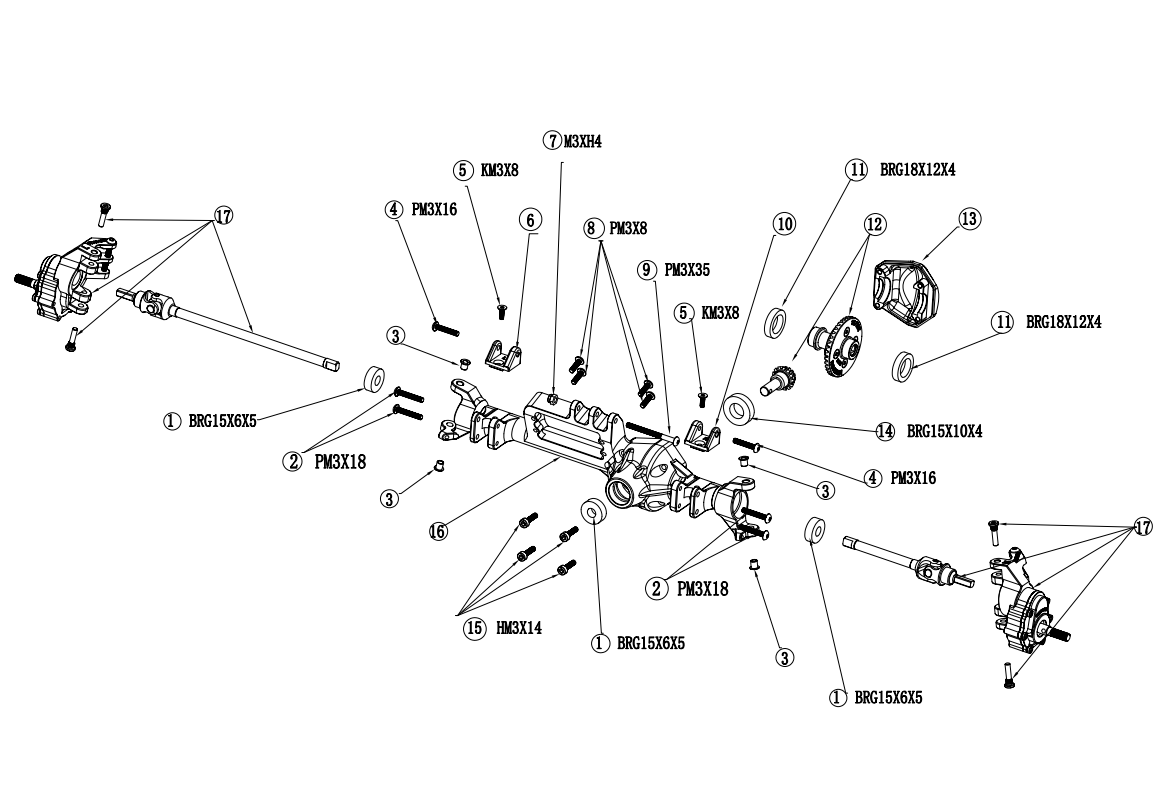 VitavonVITAVON RYFT Full Portal Axle kit with Interals Front & Rear ...