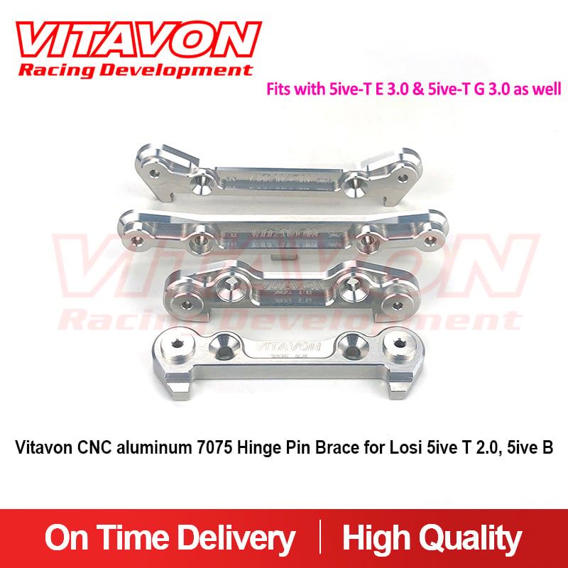Vitavon CNC Aluminum 7075 Hinge Pin Brace for Losi 5ive T 2.0 5ive-T E 3.0  5ive B 5ive-T G 3.0 1/5