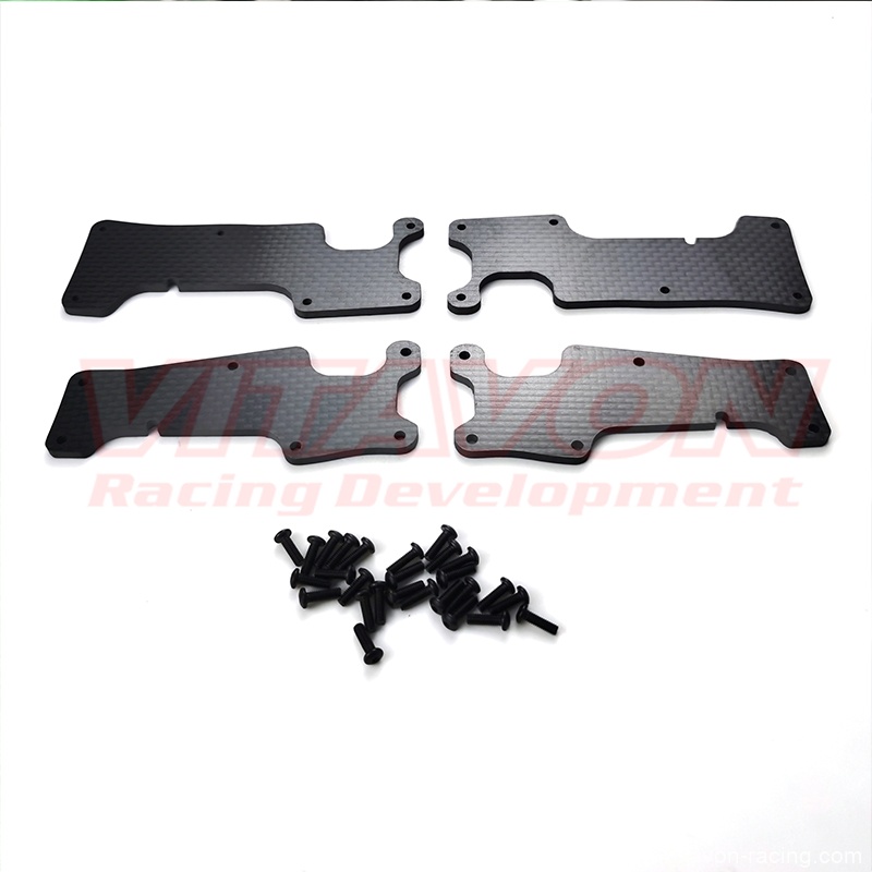 VITAVON Rear Carbon Fibrer Front & Rear Suspension Arm Cover For Traxxas Sledge