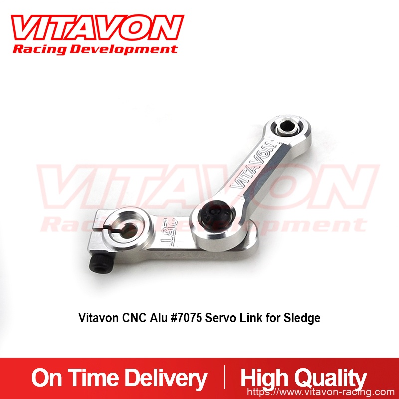 VITAVON CNC Alu#7075 Steering Link & Servo Saver 25T for Traxxas Sledge