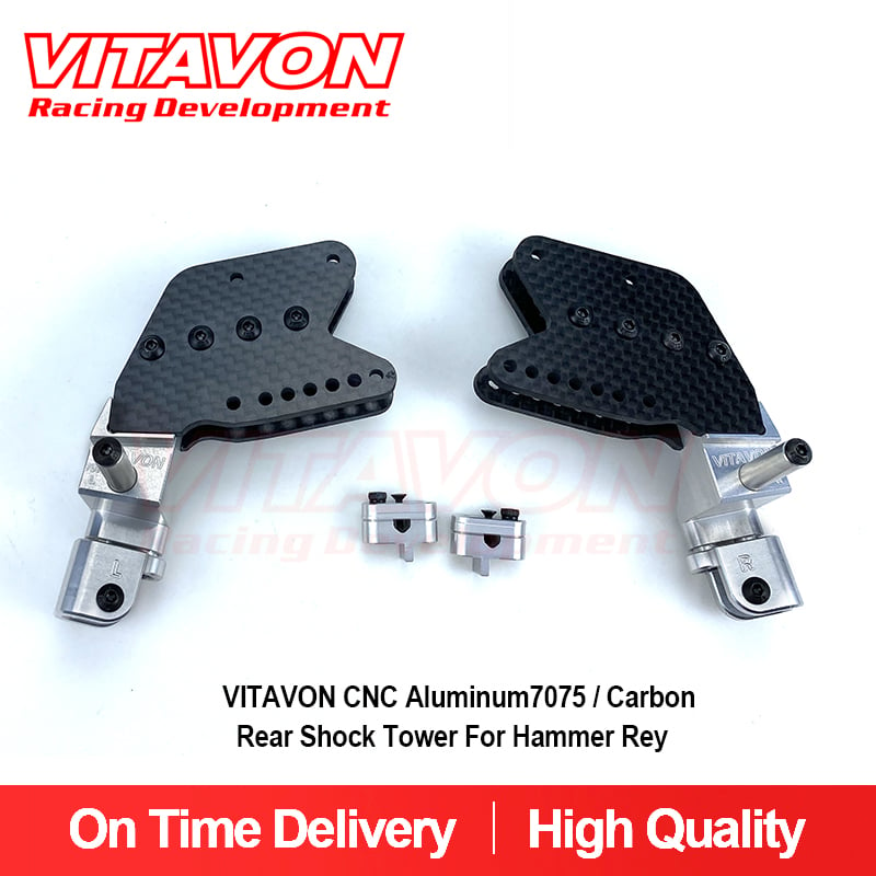 VITAVON CNC Aluminum7075 / Carbon Rear Shock Tower For Losi U4 Hammer Rey 1:10