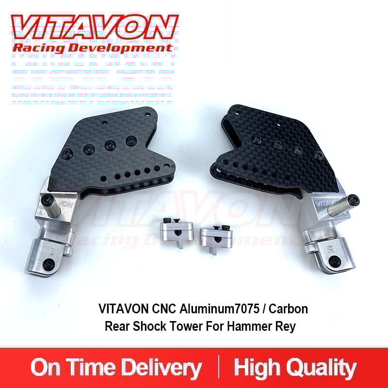 VITAVON CNC Aluminum7075 / Carbon Rear Shock Tower For Losi U4 Hammer Rey 1:10