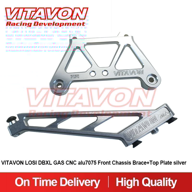 VITAVON CNC Alu7075 Front Chassis Brace+Top Plate for LOSI DBXL GAS Version