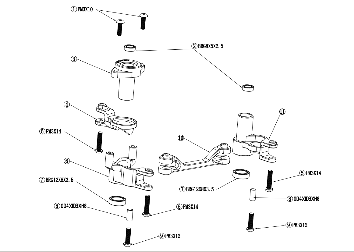 VITAVON CNC Alu7075 Steering Bell Crank&Servo Saver For Traxxas Unlimited Desert Racer 1:7 #8543