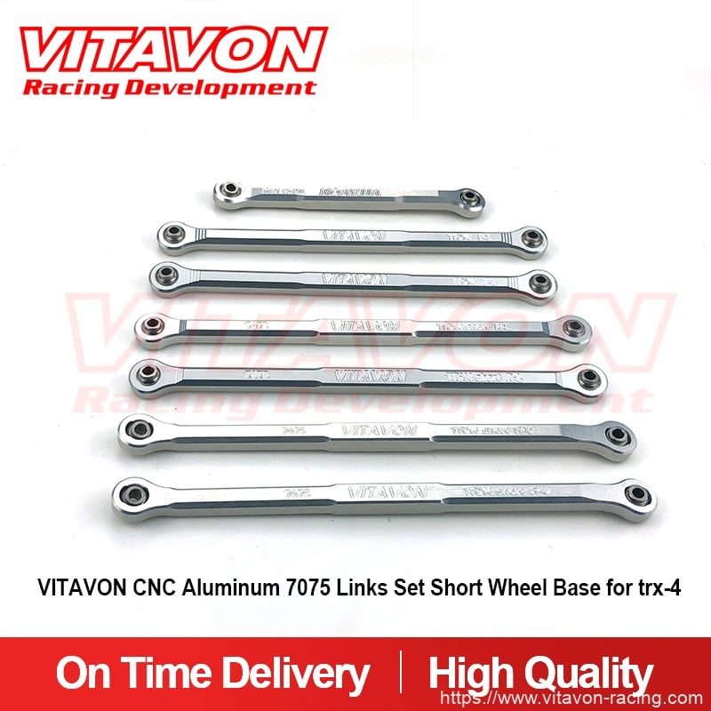 VITAVON CNC Aluminum 7075 Links Set Short Wheel Base for TRAXXAS TRX-4