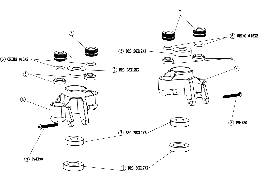 Vitavon Kraton 8S OutCast 8S CNC aluminum7075 front knuckle V2 for Arrma 1/5