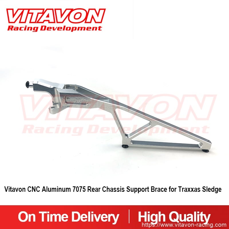 Vitavon CNC Aluminum 7075 Rear Chassis Support Brace for Traxxas Sledge