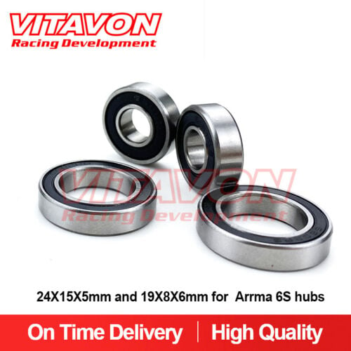 Oversized bearing 24X15X5mm and 19X8X6mm for Vitavon Arrma 6S hubs