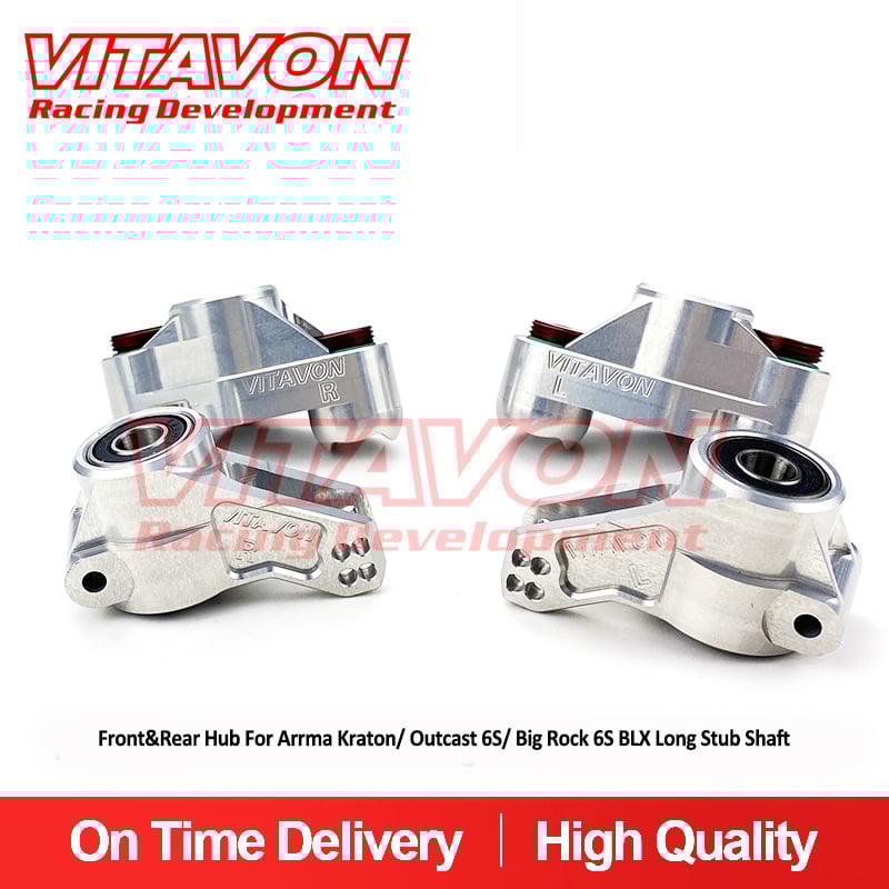 VITAVON Front&Rear Hub For Arrma Kraton Outcast 6S Big Rock 6S BLX Long Stub Shaft