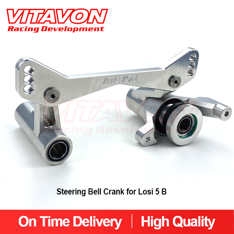 VITAVON CNC Redesigned CNC Alu7075 Steering Bell Crank for Losi 5ive B 5T1.0