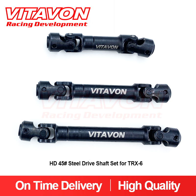 VITAVON HD 45# Steel Front & Middle & Rear Drive Shaft for Traxxas TRX-6