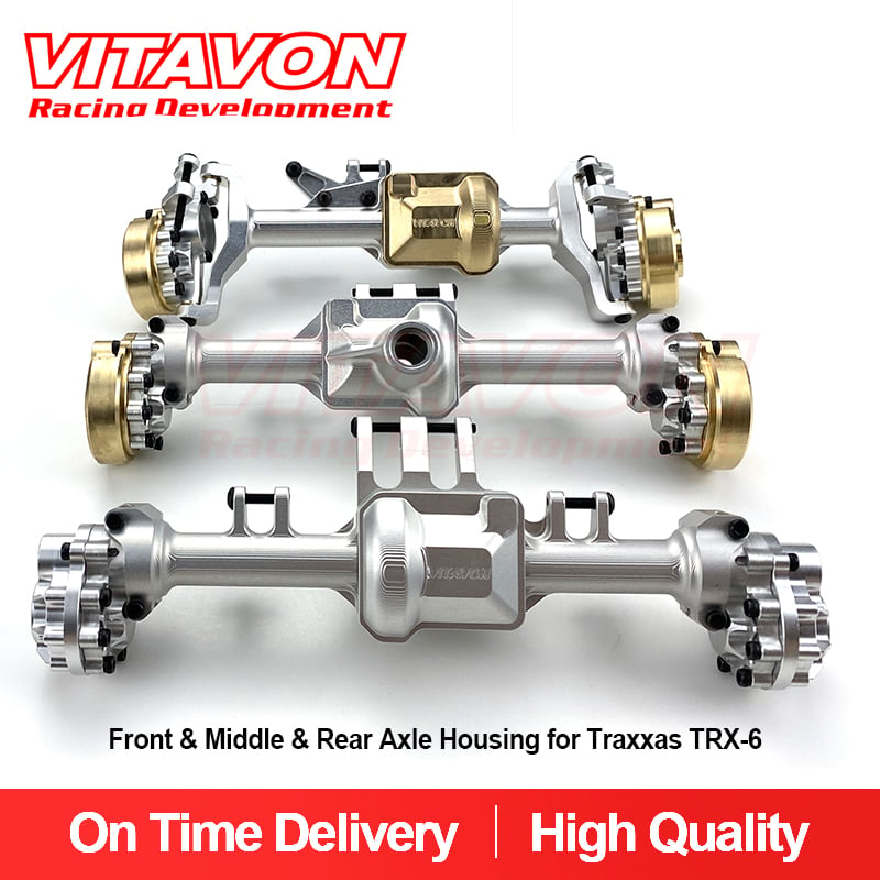 VITAVON CNC Front & Middle & Rear Axle Housing for Traxxas TRX-6