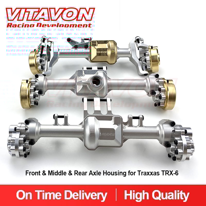 VITAVON CNC Front & Middle & Rear Axle Housing for Traxxas TRX-6