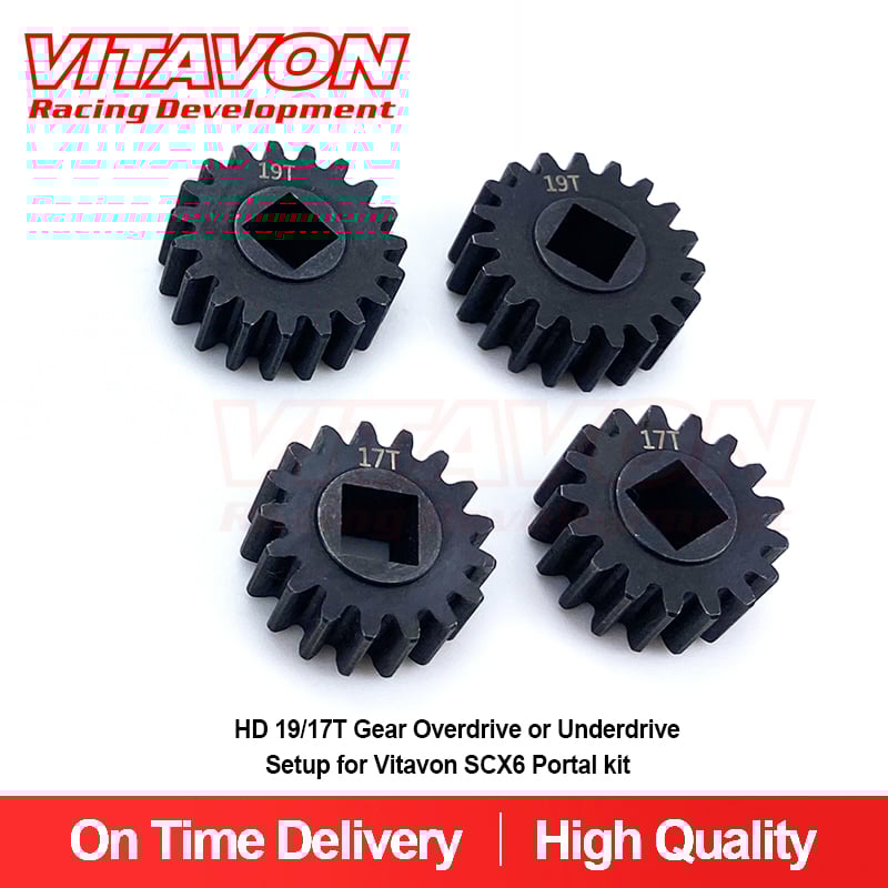 VITAVON HD 19/17T Gear Overdrive or Underdrive Setup for Vitavon SCX6 Portal kit