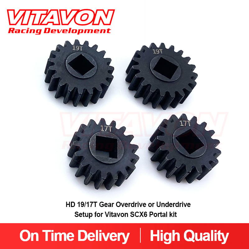 VITAVON HD 19/17T Gear Overdrive or Underdrive Setup for Vitavon SCX6 Portal kit