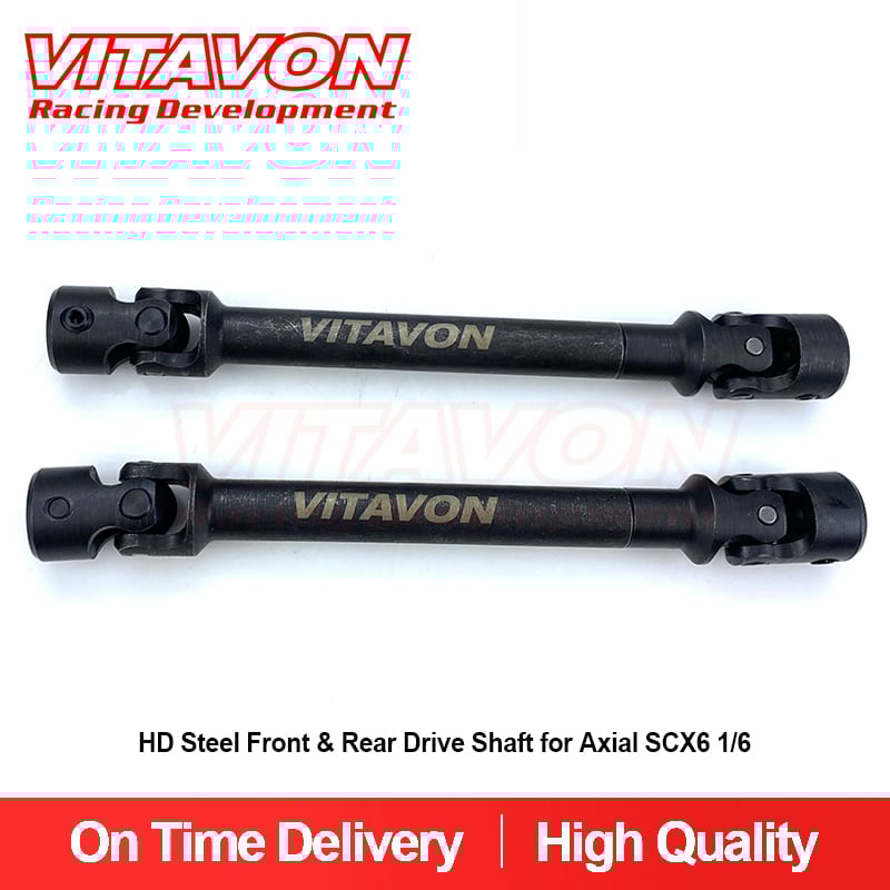 VITAVON HD Steel Front & Rear Drive Shaft for Axial SCX6 Jeep Wrangler Trail Honcho 1/6