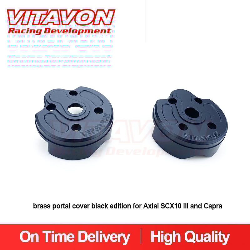 VITAVON CNC brass portal cover black edition for Axial SCX10 III and Capra