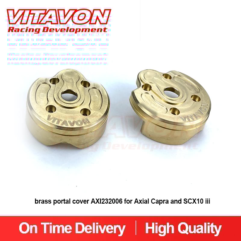 VITAVON CNC brass portal cover AXI232006 for Axial Capra and SCX10 iii