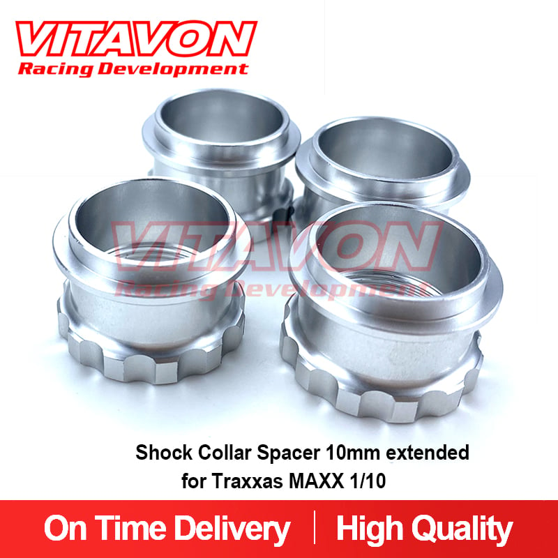 VITAVON Alu CNC Shock Collar Spacer 10mm extended for Traxxas MAXX 1/10
