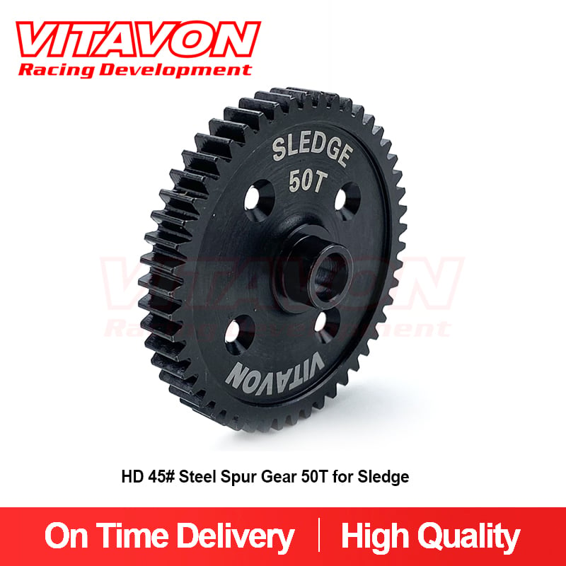 VITAVON CNC HD Steel Spur Gear 50T Mod 1.0 For Traxxas Sledge