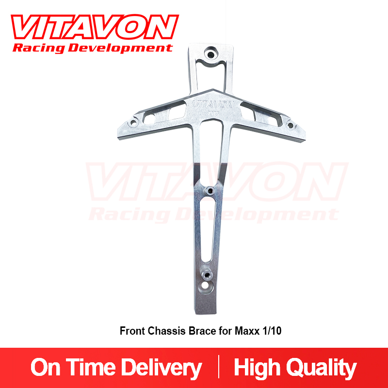 VITAVON CNC Aluminum #7075 Front Chassis Brace for Traxxas MAXX 1/10
