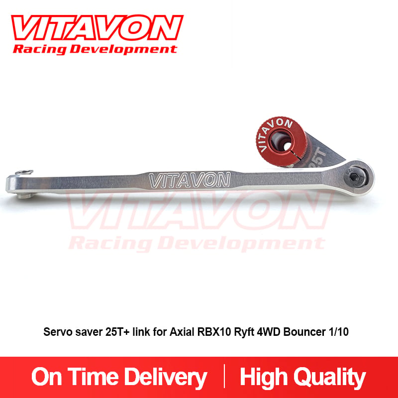 VITAVON CNC Alu#7075 Servo saver 25T+ link for Axial RBX10 Ryft 4WD Bouncer 1/10
