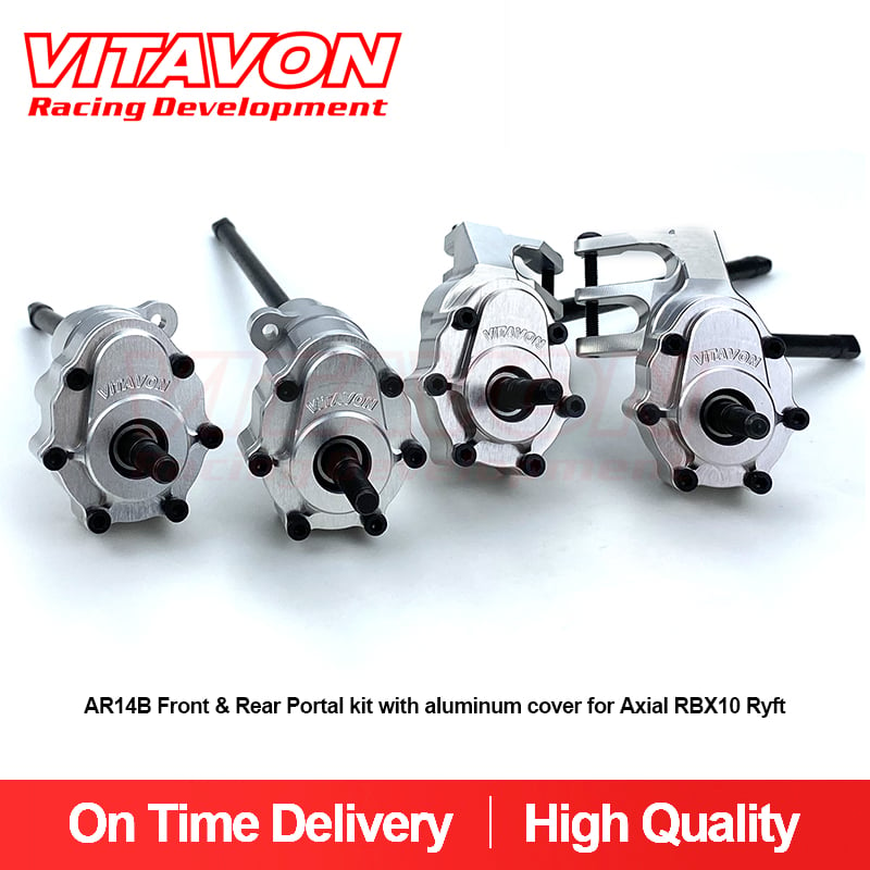 VITAVON AR14B Front & Rear Portal kit with aluminum cover for Axial RBX10 Ryft