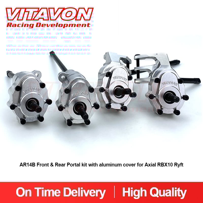 VITAVON AR14B Front & Rear Portal kit with aluminum cover for Axial RBX10 Ryft