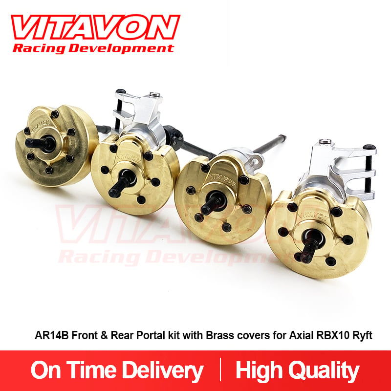 VITAVON AR14B Front & Rear Portal kit with Brass covers for Axial RBX10 Ryft