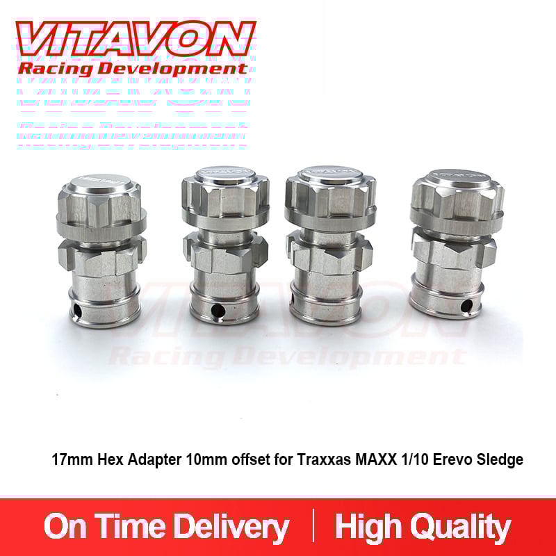 VITAVON 17mm Hex Adapter 10mm offset for Traxxas MAXX 1/10 Erevo Sledge